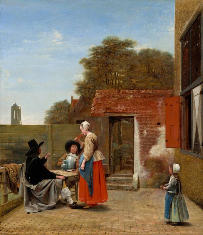 A Dutch Courtyard by Pieter de Hooch, 1658/1660