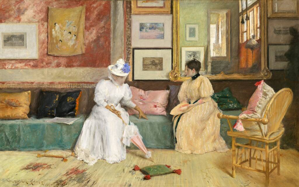 A Friendly Call by William Merritt Chase, 1895