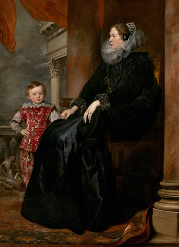 A Genoese Noblewoman and Her Son by Sir Anthony van Dyck, c. 1626
