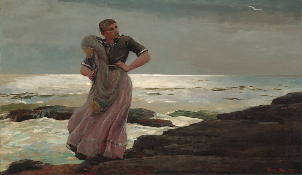 A Light on the Sea by Winslow Homer, 1897