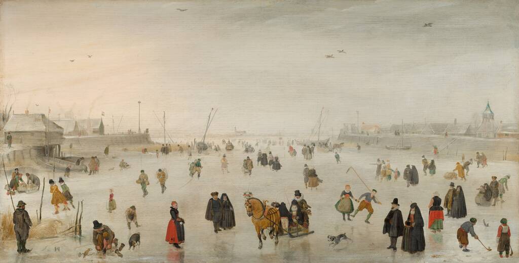 A Scene on the Ice by Hendrick Avercamp, c. 1625