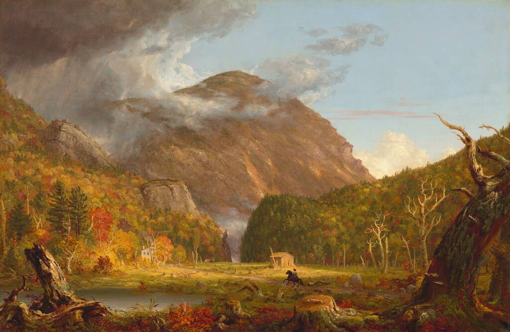 A View of the Mountain Pass Called the Notch of the White Mountains (Crawford Notch) by Thomas Cole, 1839