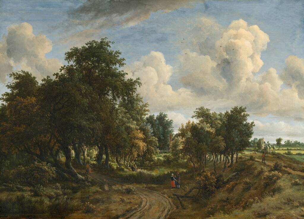 A Wooded Landscape by Meindert Hobbema, 1663