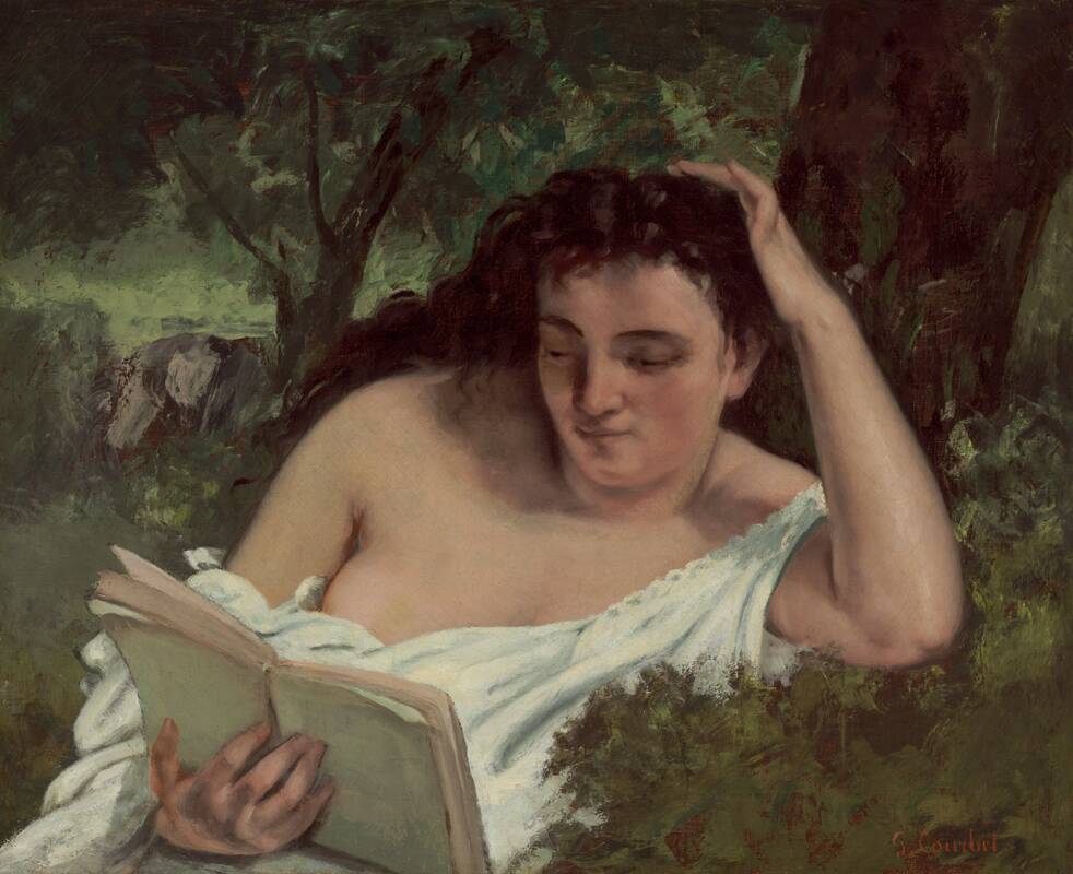 A Young Woman Reading by Gustave Courbet, c. 1866/1868