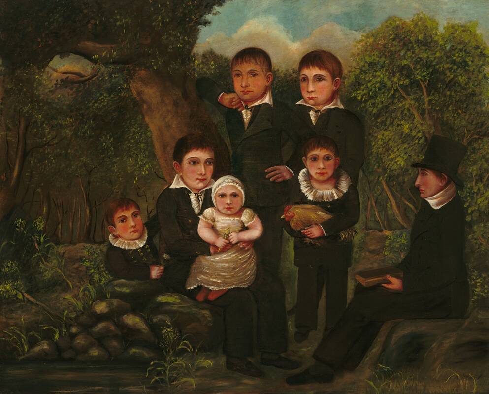 Abraham Clark and His Children by J. H., 1822