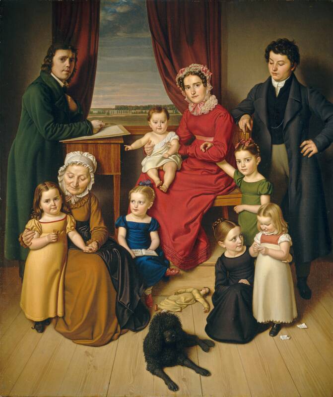 An Artist and His Family by German 19th Century, c. 1830