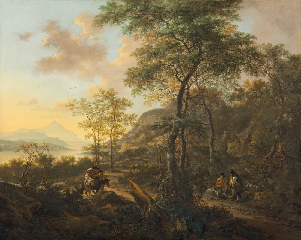 An Italianate Evening Landscape by Jan Both, c. 1650