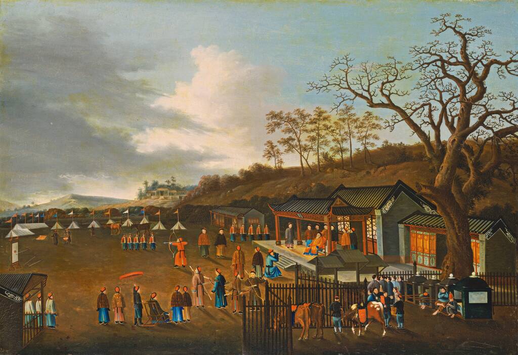Archery Contest by Chinese Qing Dynasty, 19th century