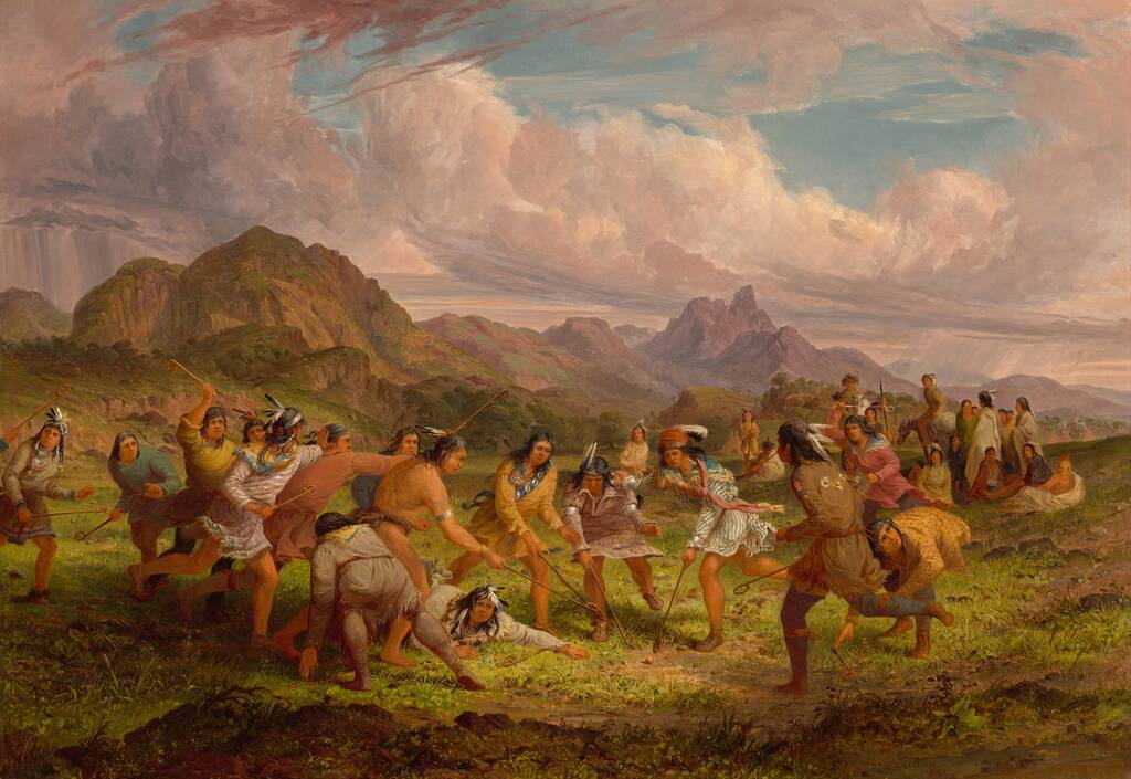 Ball Playing among the Sioux Indians by Seth Eastman, 1851
