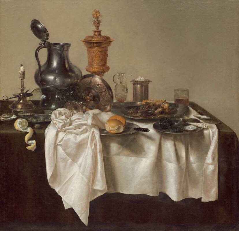 Banquet Piece with Mince Pie by Willem Claesz Heda, 1635