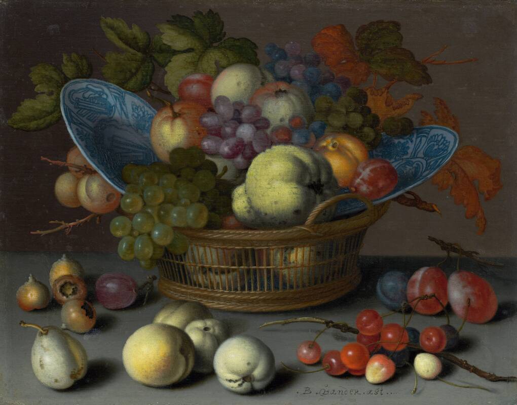 Basket of Fruits by Balthasar van der Ast, c. 1622
