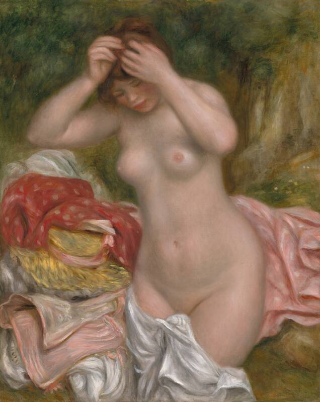 Bather Arranging Her Hair by Auguste Renoir, 1893