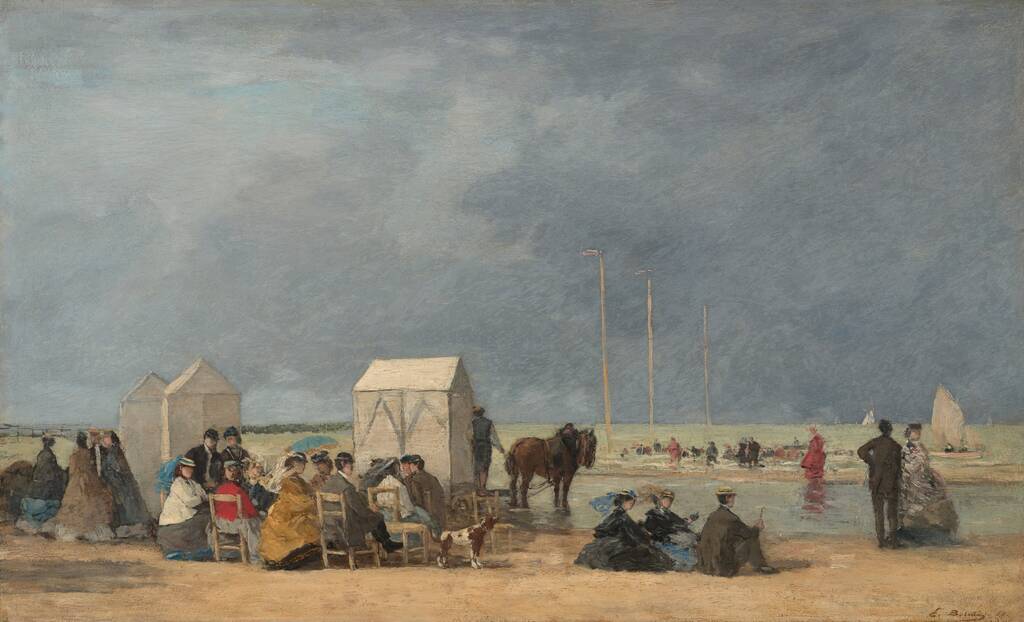 Bathing Time at Deauville by Eugène Boudin, 1865