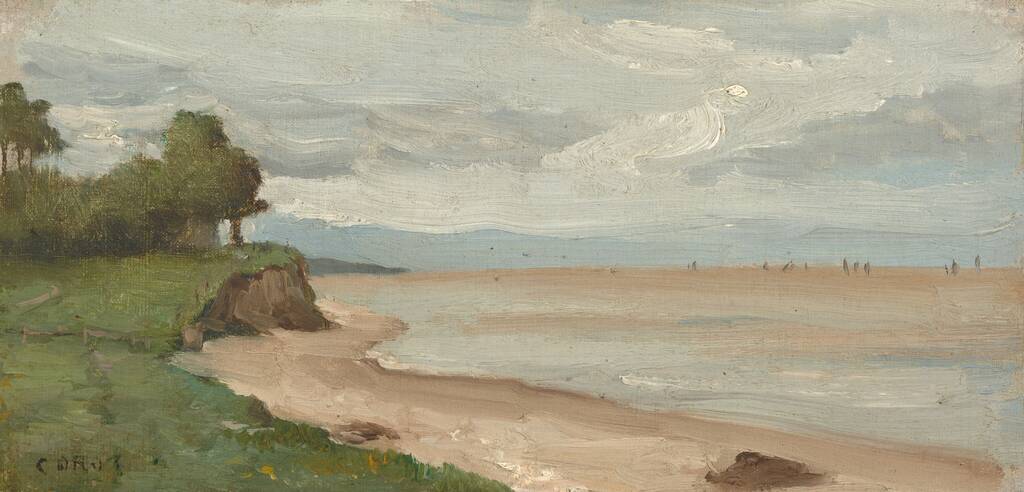 Beach near Etretat by Jean-Baptiste-Camille Corot, c. 1872