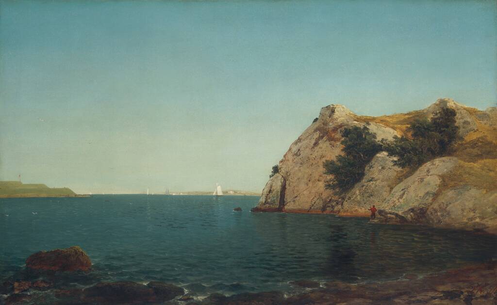Beacon Rock, Newport Harbor by John Frederick Kensett, 1857
