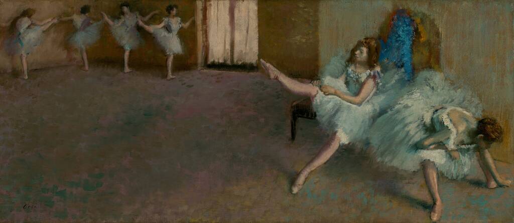 Before the Ballet by Edgar Degas, 1890/1892