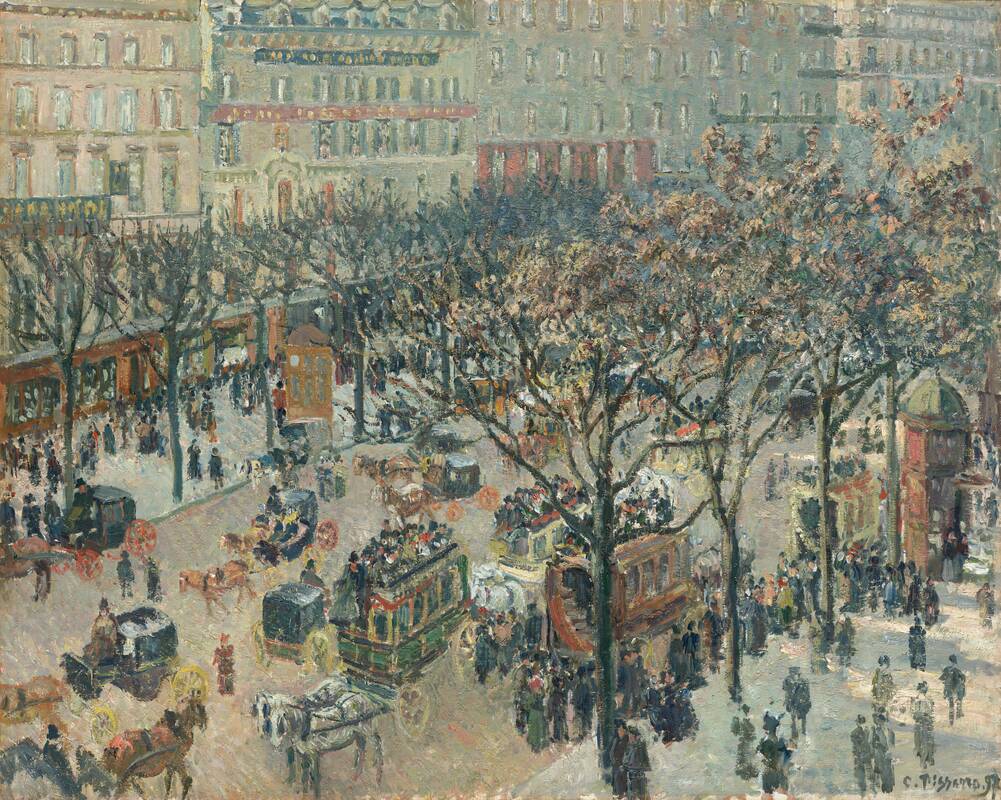 Boulevard des Italiens, Morning, Sunlight by Camille Pissarro, 1897