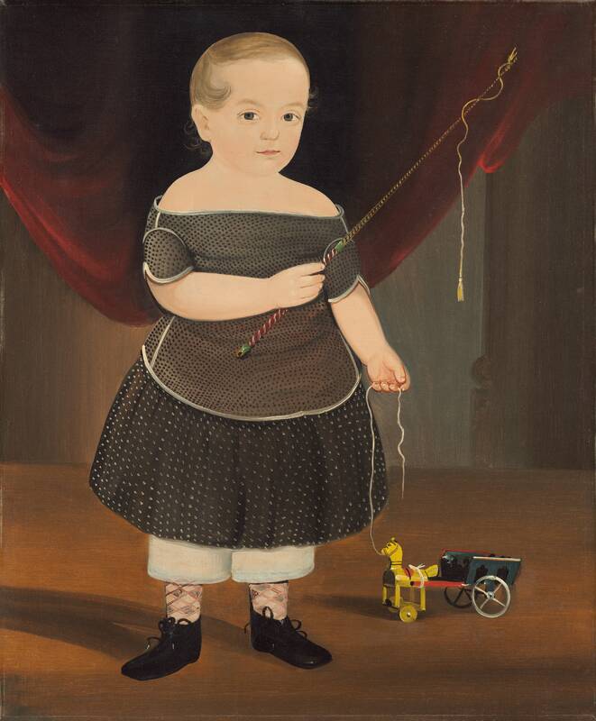 Boy with Toy Horse and Wagon by William Matthew Prior, c. 1845