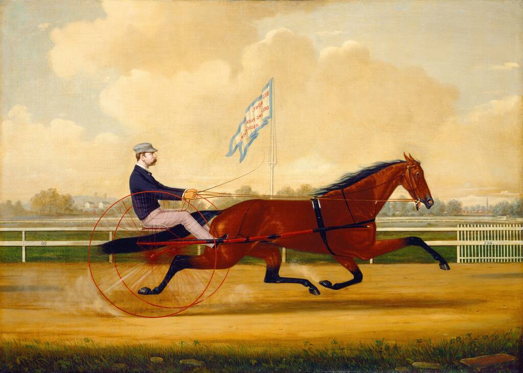 Budd Doble Driving Goldsmith Maid at Belmont Driving Park by Charles S. Humphreys, 1876