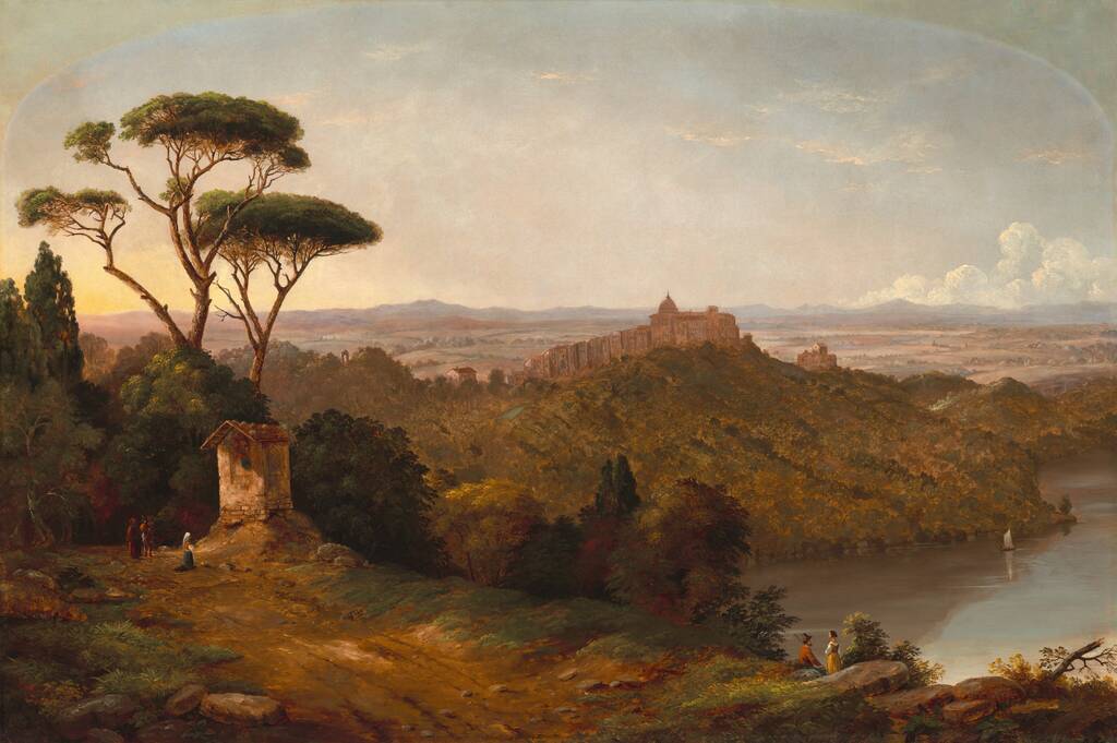 Castle Gondolfo, Lake Albano, Italy by Christopher Pearse Cranch, 1852