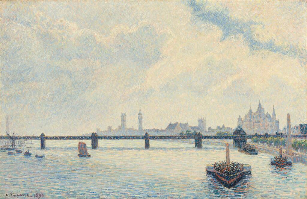 Charing Cross Bridge, London by Camille Pissarro, 1890