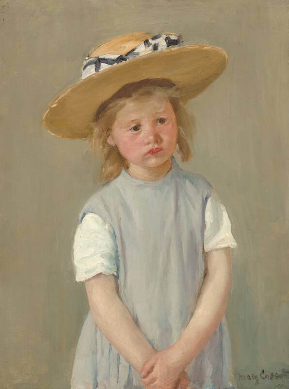Child in a Straw Hat by Mary Cassatt, c. 1886