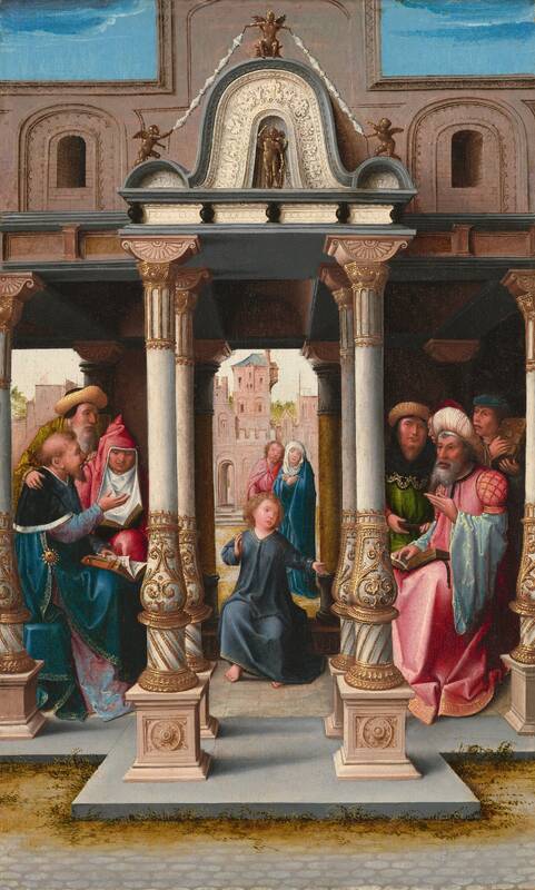 Christ among the Doctors [obverse] by Bernard van Orley, c. 1513