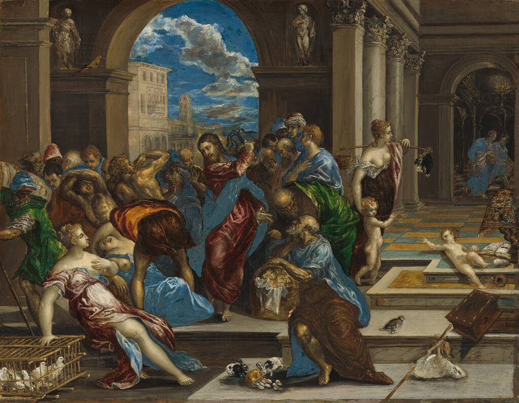 Christ Cleansing the Temple by El Greco, probably before 1570