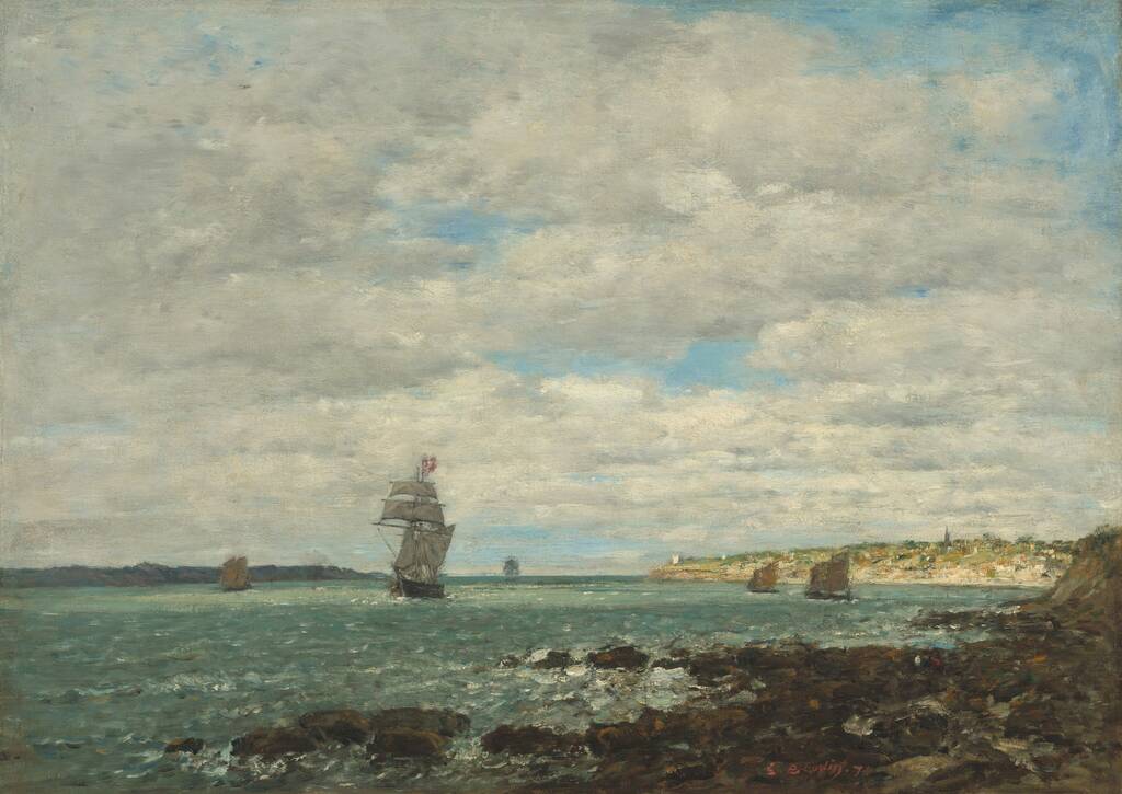 Coast of Brittany by Eugène Boudin, 1870