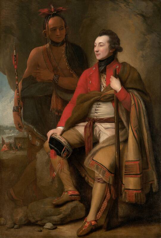 Colonel Guy Johnson and Karonghyontye (Captain David Hill) by Benjamin West, 1776