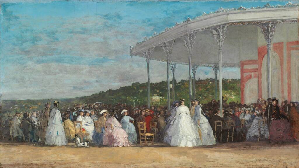 Concert at the Casino of Deauville by Eugène Boudin, 1865