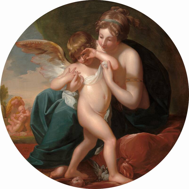 Cupid, Stung by a Bee, Is Cherished by his Mother by Benjamin West, 1774