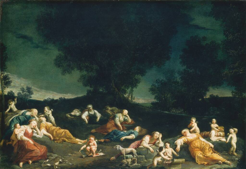 Cupids Disarming Sleeping Nymphs by Giuseppe Maria Crespi, c. 1690/1705