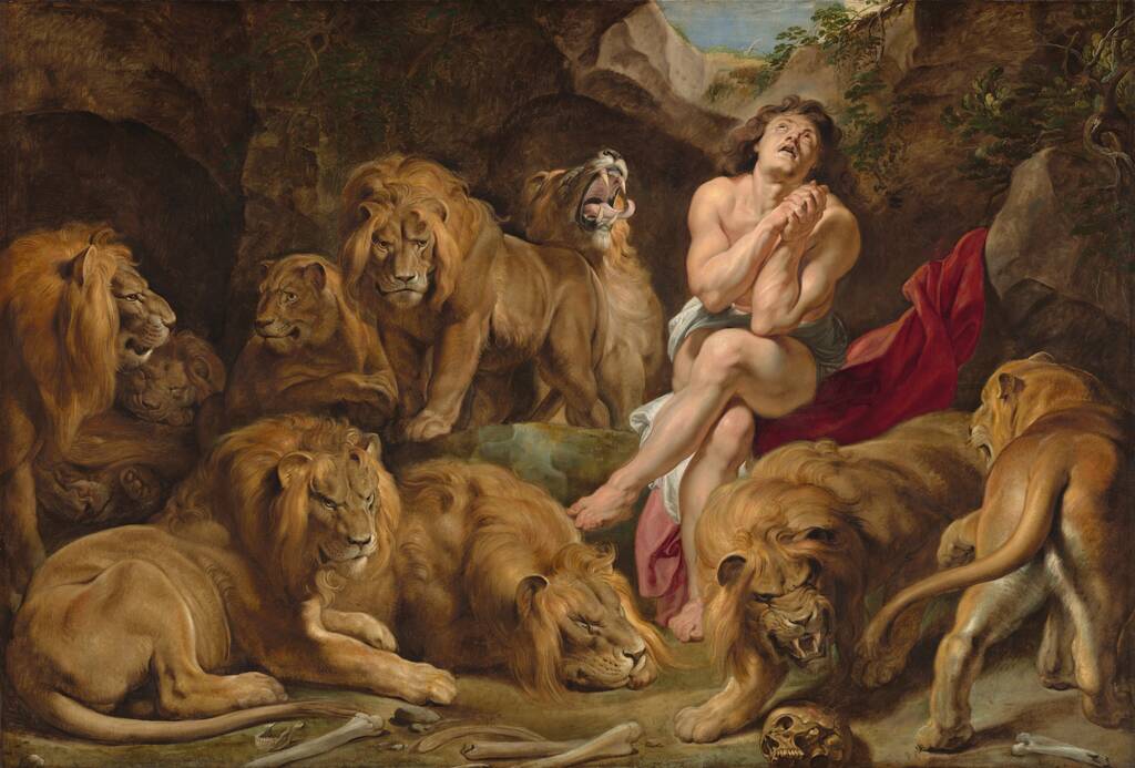 Daniel in the Lions' Den by Sir Peter Paul Rubens, c. 1614/1616