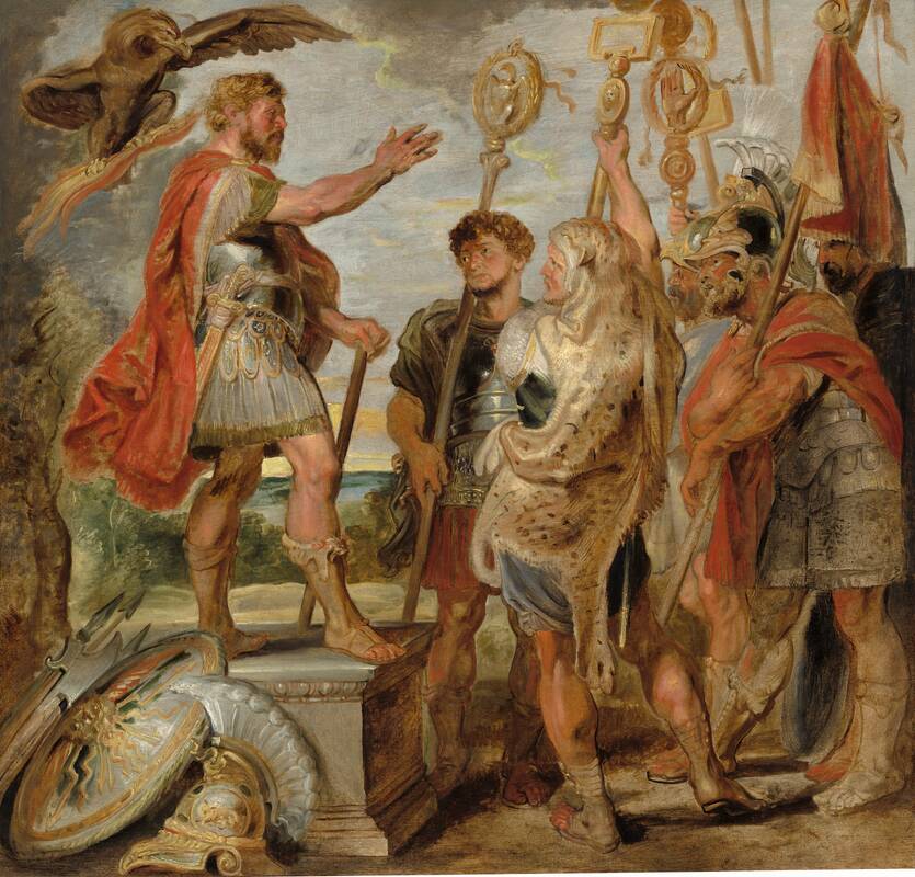 Decius Mus Addressing the Legions by Sir Peter Paul Rubens, probably 1616