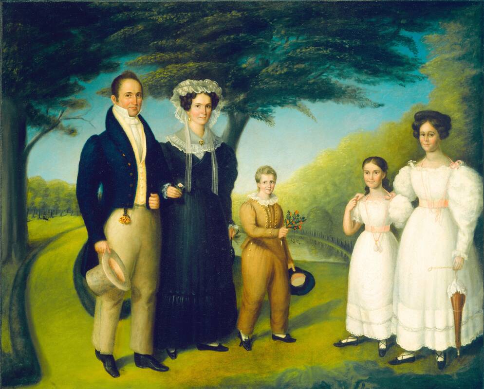 Dr. John Safford and Family by Reuben Rowley, c. 1830