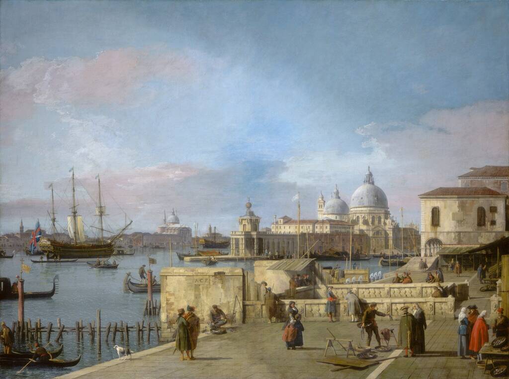 Entrance to the Grand Canal from the Molo, Venice by Canaletto, 1742/1744