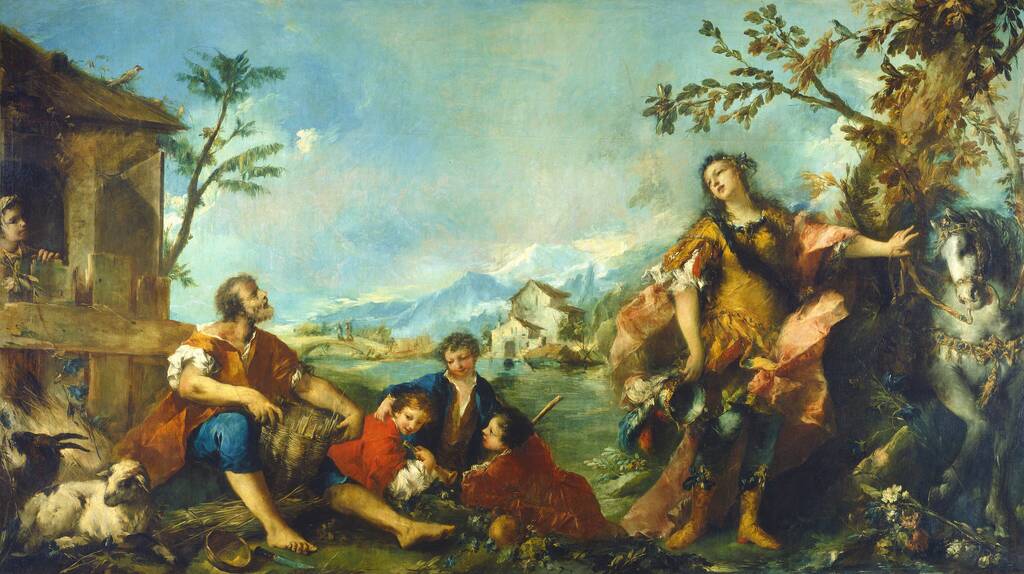 Erminia and the Shepherds by Francesco Guardi, 1750/1755