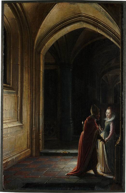 Esther and Mordecai by Hendrick van Steenwijk the Younger, 1616