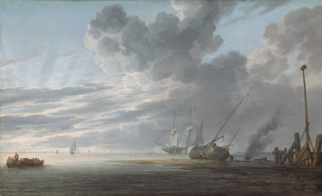 Estuary at Day's End by Simon de Vlieger, c. 1640/1645