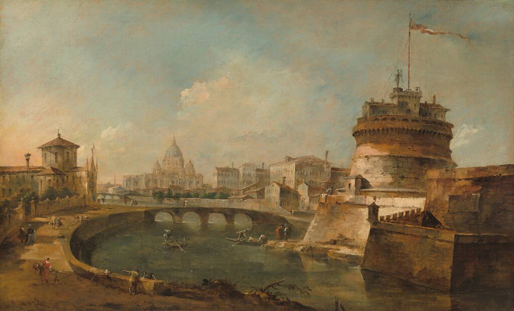 Fanciful View of the Castel Sant'Angelo, Rome by Francesco Guardi, c. 1785