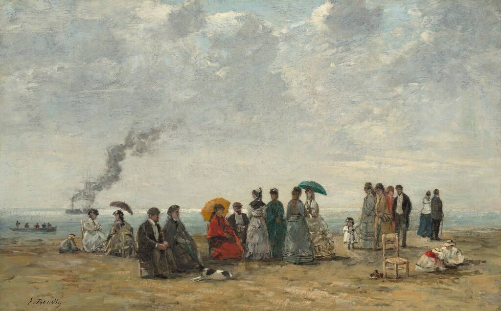 Figures on the Beach by Eugène Boudin, c. 1867/1870