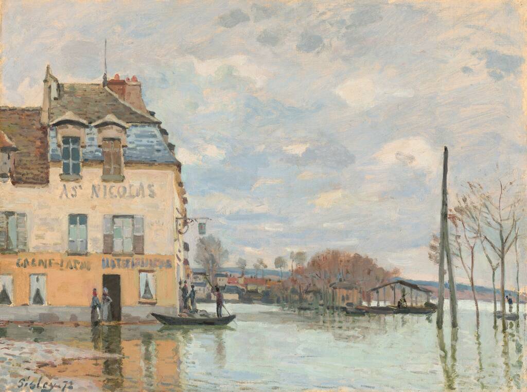 Flood at Port-Marly by Alfred Sisley, 1872