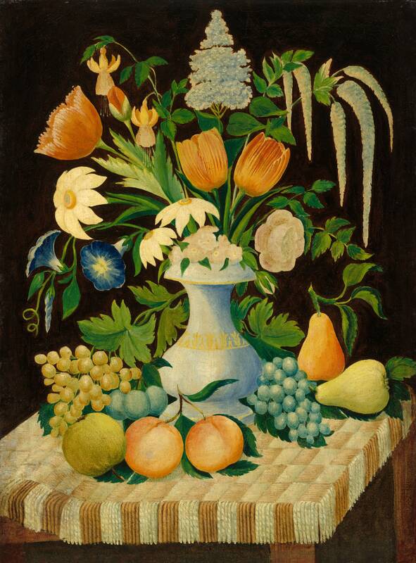 Flowers and Fruit by American 19th Century, c. 1870