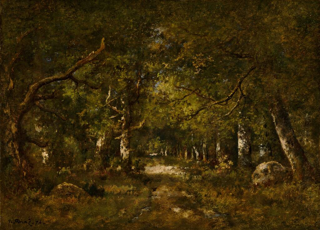 Forest Scene by Narcisse Diaz de la Peña, 1874