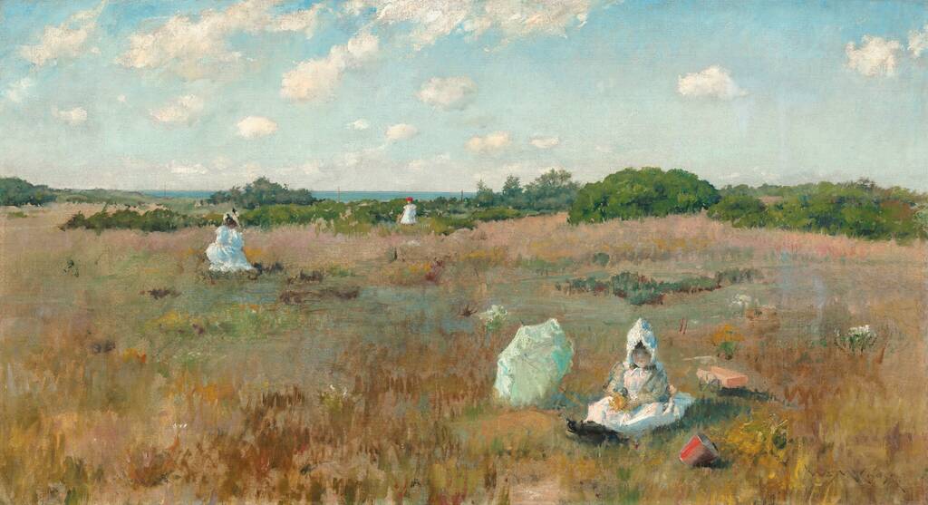 Gathering Autumn Flowers by William Merritt Chase, 1894/1895