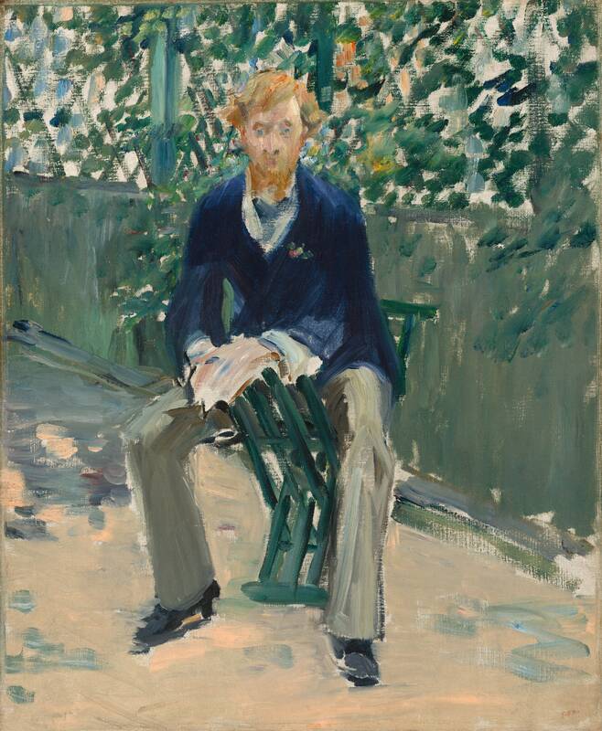 George Moore in the Artist's Garden by Edouard Manet, c. 1879