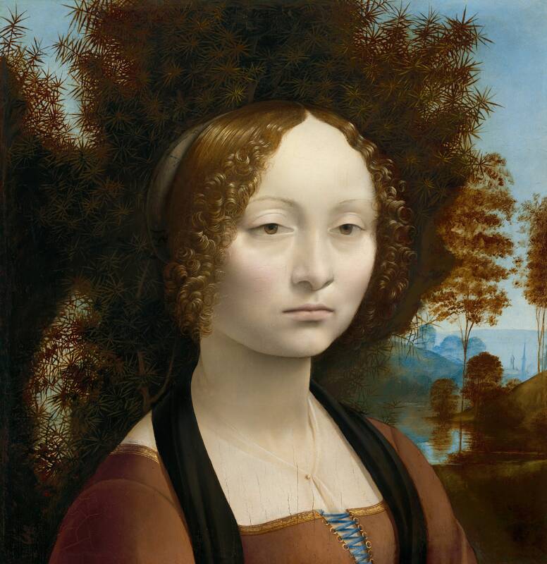 Ginevra de' Benci [obverse] by Leonardo da Vinci, c. 1474/1478