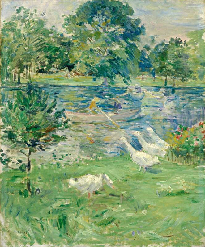 Girl in a Boat with Geese by Berthe Morisot, c. 1889