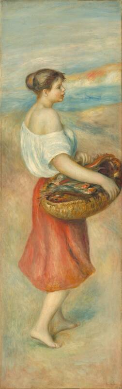 Girl with a Basket of Fish by Auguste Renoir, c. 1889